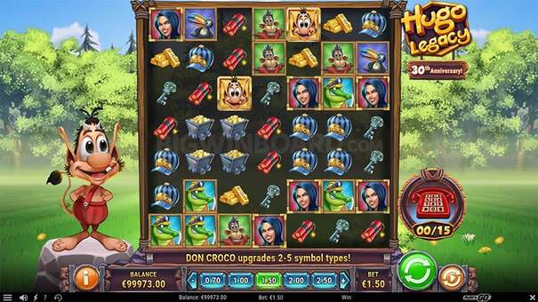 Hugo Legacy Slot có 7 cuộn, 7 hàng cùng hệ thống trả thưởng theo cụm, game sẽ trao giải thưởng cho bất cứ sự kết hợp nào của 5 hoặc nhiều biểu tượng cùng loại trong một cụm kết nối ở bất kỳ đâu trên các cuộn. Hãy đến FIVE88 nổ hũ trực tuyến để biết thêm thông tin nhé .