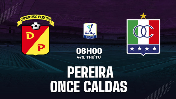 Nhận định Pereira vs Once Caldas 6h00 ngày 4/9 (VĐQG Colombia 2024). Hãy đến FIVE88 thê thao trực tuyến.