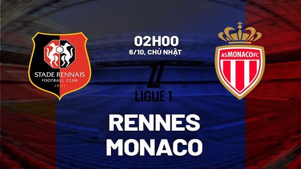 Nhận định bóng đá Rennes vs Monaco 02h00 ngày 6/10 (Ligue 1 2024/25). Hãy đến FIVE88 thể thao trực tuyến.